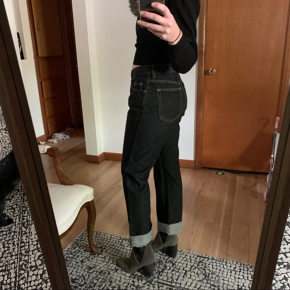 Gap boot cut straight leg dark wash jeans - Picture 4 of 8